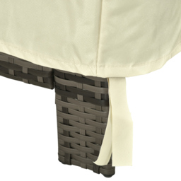 Outsunny Cream 600D Oxford Single Chair Cover 87 x 68 x 77cm - Size: 68 x 87 x 77cm - Wilko - thumbnail 4