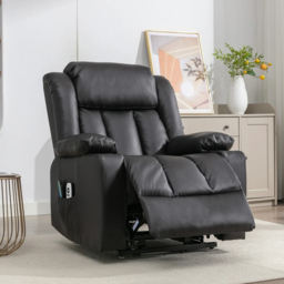 Artemis Home Sheridan Black Massage and Heat Electric Recliner Chair - Size: Single - Wilko - thumbnail 4