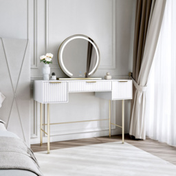 CARME Home Lara White Dressing Table - Size: 36 x 56 x 120cm - Wilko - thumbnail 6