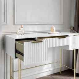 CARME Home Lara White Dressing Table - Size: 36 x 56 x 120cm - Wilko - thumbnail 5
