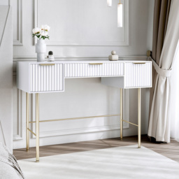 CARME Home Lara White Dressing Table - Size: 36 x 56 x 120cm - Wilko - thumbnail 7