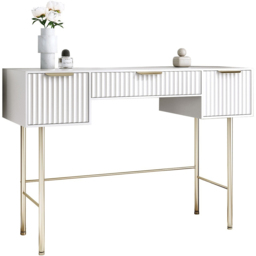 CARME Home Lara White Dressing Table - Size: 36 x 56 x 120cm - Wilko - thumbnail 3