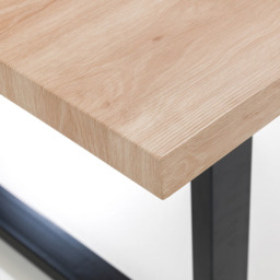 Julian Bowen Berwick 6 Seater Dining Table Rustic Oak - Black - Wilko - thumbnail 7