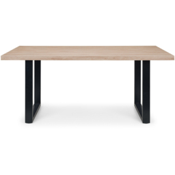 Julian Bowen Berwick 6 Seater Dining Table Rustic Oak - Black - Wilko - thumbnail 4