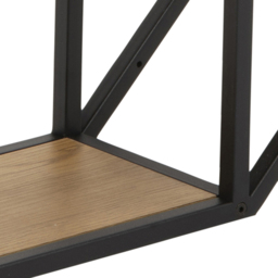 Florence Seaford 3 Shelf Oak and Black Octagonal Metal Wall Shelf - Furniture To Go - Wilko - thumbnail 7
