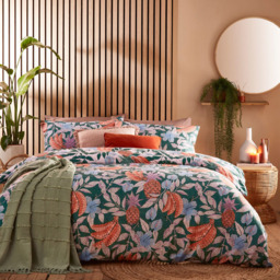 furn. Cypressa King Size Jade Duvet Set - Green - Wilko - thumbnail 5
