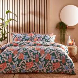 furn. Cypressa King Size Jade Duvet Set - Green - Wilko