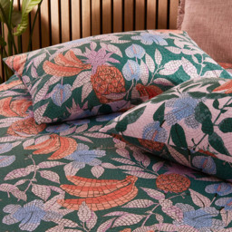 furn. Cypressa King Size Jade Duvet Set - Green - Wilko - thumbnail 3