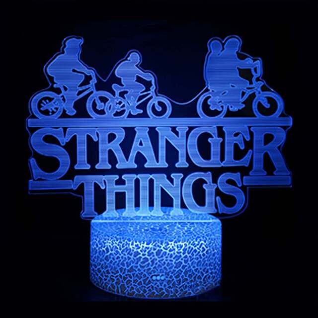 Jaoyeh Trading Stranger Things Bikes 3D LED Night Light - Size: 3.7 x 3.7 x 8.5cm - White - Wilko - image 1