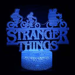 Jaoyeh Trading Stranger Things Bikes 3D LED Night Light - Size: 3.7 x 3.7 x 8.5cm - White - Wilko - thumbnail 1