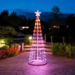 Xmas Haus 202 LED RBG Tree 1.5m - Size: 53 x 150 x 53cm - White - Wilko - thumbnail 1