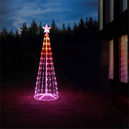 Xmas Haus 202 LED RBG Tree 1.5m - Size: 53 x 150 x 53cm - White - Wilko - thumbnail 5