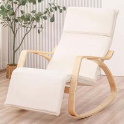 Enzo White Rocking Chair - Size: Single - Wilko
