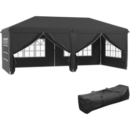 Outsunny 3 x 6m Black Pop Up Gazebo with Sides - Wilko - thumbnail 3