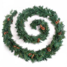 Best Artificial Christmas Garland with Colorado Pine and Spruce Tips 370cm - Green - Wilko - thumbnail 1