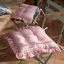 Wylder Millie Pink Ruffle Seat Pad 40 x 40cm 2 Pack - Wilko - thumbnail 3