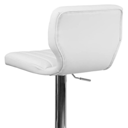 FWStyle Set of 2 White Faux Leather Bar Stool - Wilko - thumbnail 6