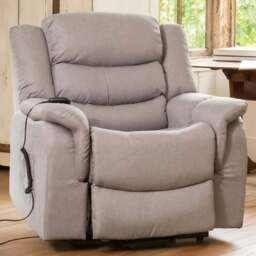 Artemis Home Colfax Light Grey Massage and Heat Electric Recliner Chair - Size: Single - Wilko