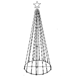 Groundlevel LED Metal Outdoor Christmas Tree 4ft - Multi - Wilko