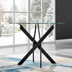 Furniturebox Arona Cesano 4 Seater Round Dining Set Green and Black - Grey - Wilko - thumbnail 3
