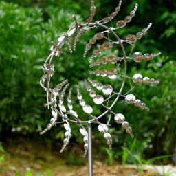 Living and Home Metal Magical Kinetic Windmill Spinner - Size: 90 x 31 x 3cm - Silver - Wilko - thumbnail 7