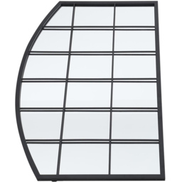 Arched Framed Wall Mirror 110 X 70Cm - Size: 70 x 110 x 2cm - Black - Living and Home - Wilko - thumbnail 6