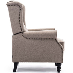 Furniture Online Althorpe Pumice Wing Back Leather Recliner Chair - Size: 108 x 73 x 91cm - Wilko - thumbnail 6