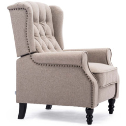 Furniture Online Althorpe Pumice Wing Back Leather Recliner Chair - Size: 108 x 73 x 91cm - Wilko - thumbnail 7