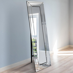 MirrorOutlet Triple Bevel Venetian Cheval Free Standing Mirror 150 x 40cm - Clear - Wilko - thumbnail 3