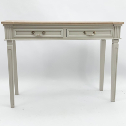 Acacia Home 2 Drawer Cream Wooden Hall Table - Size: 78 x 90 x 40cm - Wilko - thumbnail 3