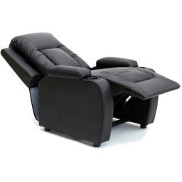 Furniture Online Oscar Black Bonded Leather Pushback Recliner Chair with Cupholders - Size: 104 x 82 x 88cm - Wilko - thumbnail 7