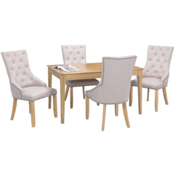 Julian Bowen Set of 2 Loire Button Back Chair - Cream - Wilko - thumbnail 6