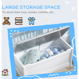 Playful Haven Grey Kids Storage Bench - Size: 60 x 30 x 50cm - Wilko - thumbnail 6