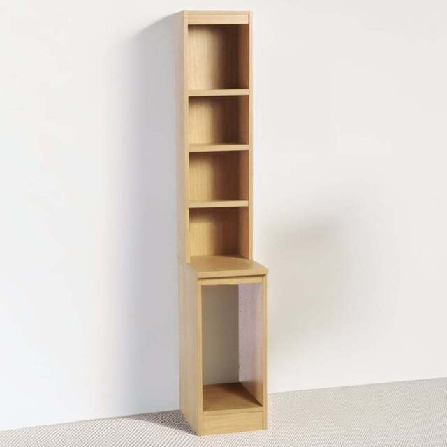 R White Cabinets 4 Shelf Desktop Tower Storage with Hutch Brown - Size: 182.8 x 30 x 54cm - Wilko - image 1