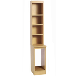R White Cabinets 4 Shelf Desktop Tower Storage with Hutch Brown - Size: 182.8 x 30 x 54cm - Wilko - thumbnail 3