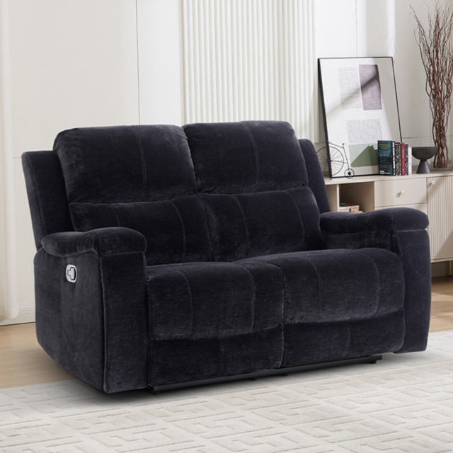 Ledbury 2 Seater Recliner Sofa Black - Wilko - image 1