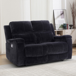 Ledbury 2 Seater Recliner Sofa Black - Wilko
