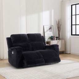 Ledbury 2 Seater Recliner Sofa Black - Wilko - thumbnail 3