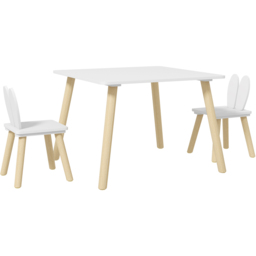 AIYAPLAY 2 Seater Kids Table and Chair Set - White - Wilko - thumbnail 3