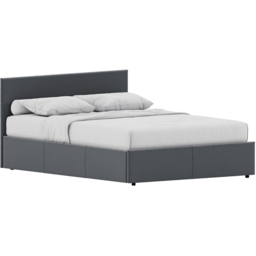 Vida Designs Veronica King Size Light Grey Linen Ottoman Bed with Gel Memory Foam Mattress - Wilko - thumbnail 3