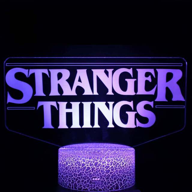 Jaoyeh Trading Stranger Things Logo 3D LED Night Light - Size: 3.7 x 3.7 x 8.5cm - White - Wilko - image 1