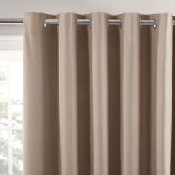 Divante Hoxton Natural Blackout Eyelet Curtains 168 x 137cm - Size: W 168 x D 137cm - Wilko - thumbnail 4