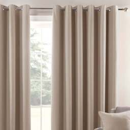 Divante Hoxton Natural Blackout Eyelet Curtains 168 x 137cm - Size: W 168 x D 137cm - Wilko - thumbnail 6