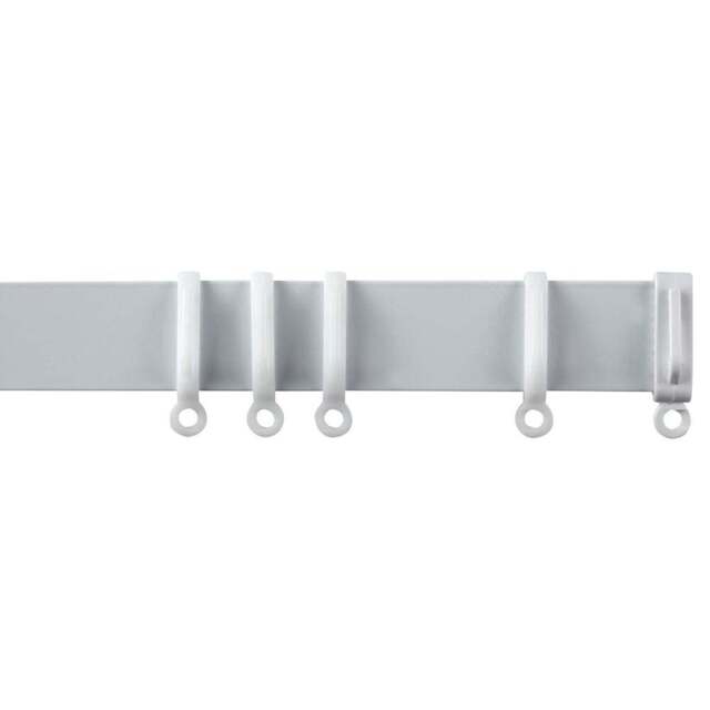 New Edge Blinds 105cm Straight Aluminium White Curtain Track - Wilko - image 1