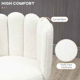 HOMCOM Cream Bar Stool with Padded Seat and Backrest Set of 2 - Wilko - thumbnail 6