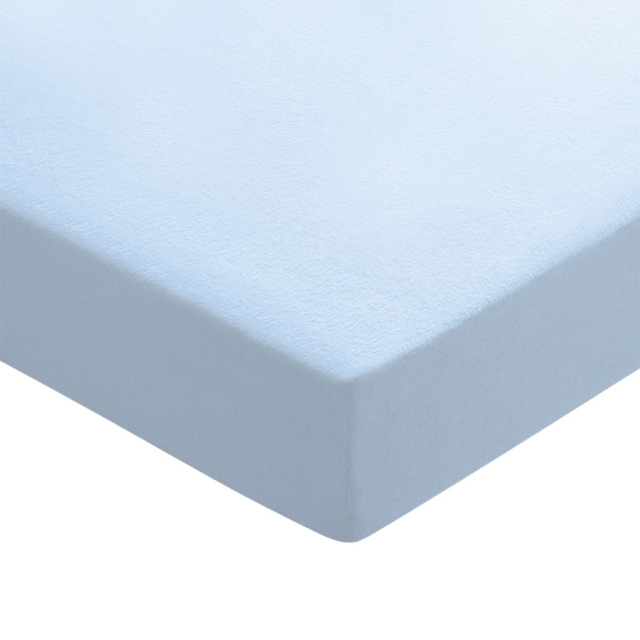 Helena Springfield Double Chambray Blue Brushed Cotton Fitted Bed Sheet - Wilko - image 1