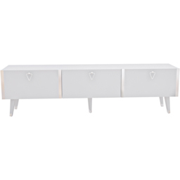 Decorotika Milagro 3 Cabinet White and Silver TV Unit - Size: 49.3 x 180 x 31.3cm - Multi - Wilko - thumbnail 3