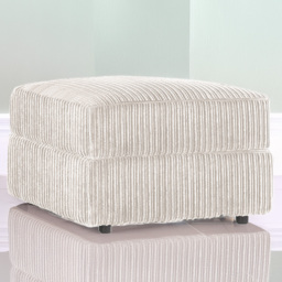 Portland Luxor Cream Jumbo Cord Footstool - Wilko