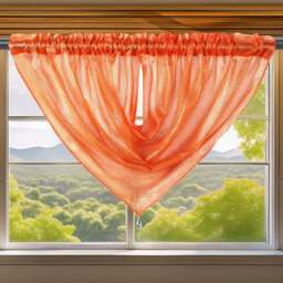 Velosso Alessandria Orange Slot Top Swag Voile Panel Curtain 112 x 99cm - Wilko