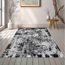 Desire Rugs Serenity Black Abstract Acrylic Rug 120 x 170cm - Wilko - thumbnail 3
